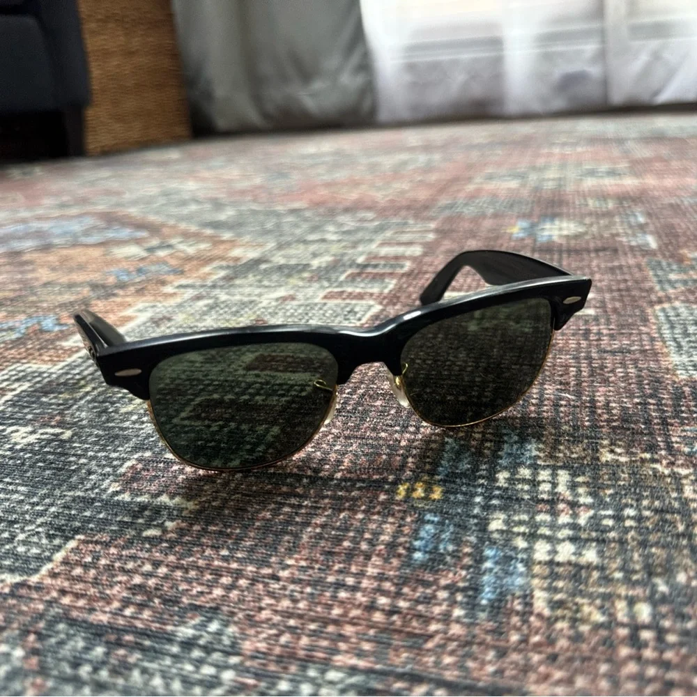 Vintage Black Ray Ban Clubmaster Sunglasses